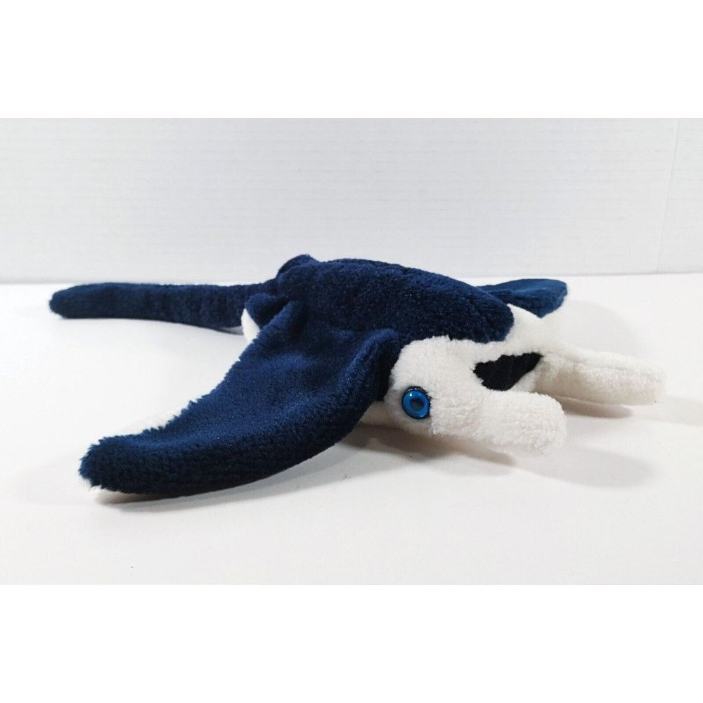 Wildlife Artists Inc Blue White Stingray Plush Stuffed  Animal 2001
